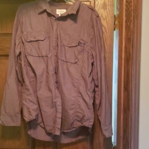 American Rag XL dark gray button down shirt